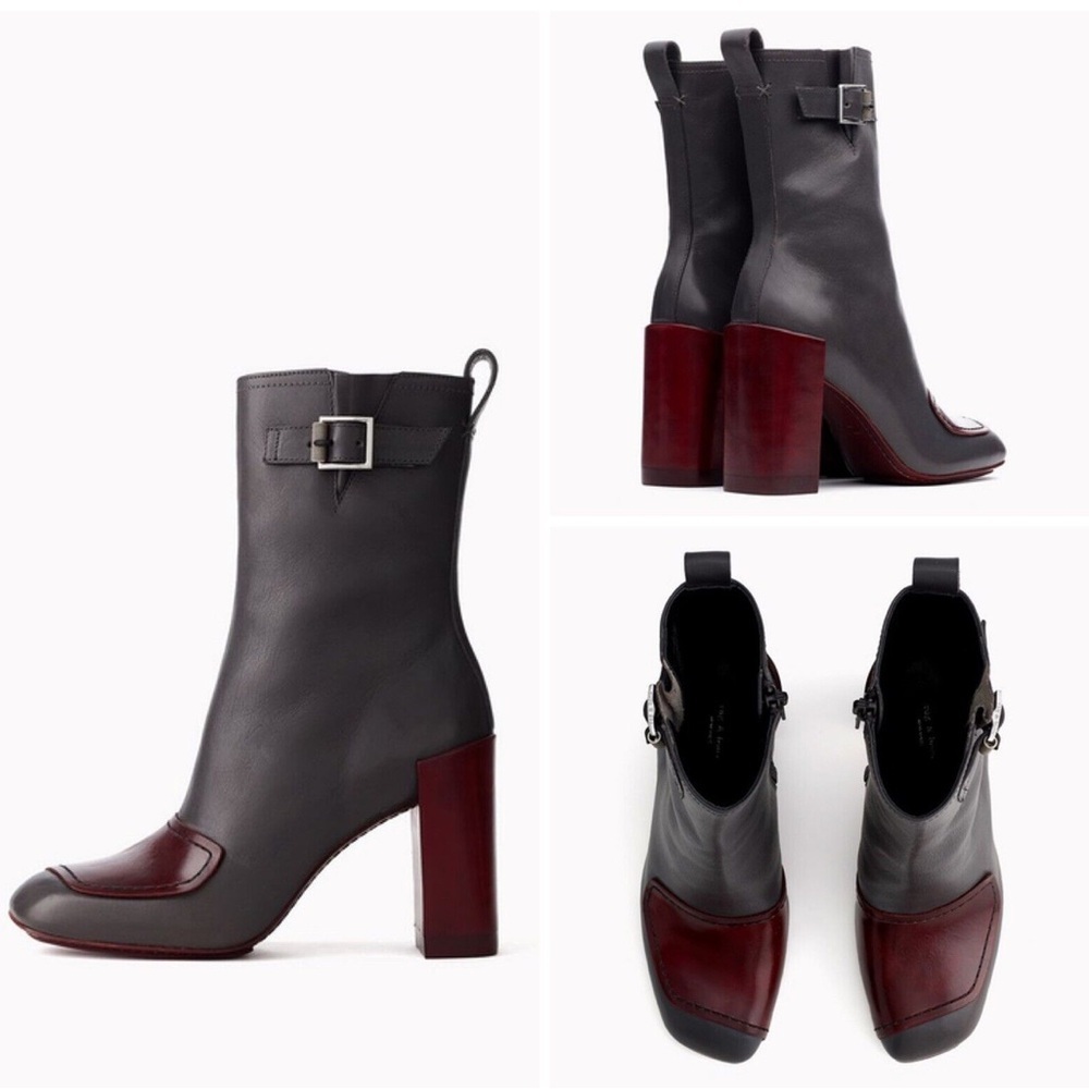 Rag‎ & Bone Colt Leather Boot In Ash Grey Size 37.5